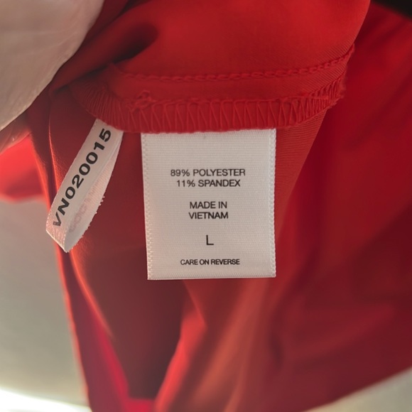 NY&CO Red Stretchy Shirt Dress with Black Band Accent - Picture 6 of 6